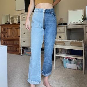 two tone jeans